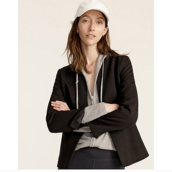 J.Crew Women's Black Going-Out Blazer Jacket in Stretch Twill Size 14 H2743 EUC - Picture 6 of 16